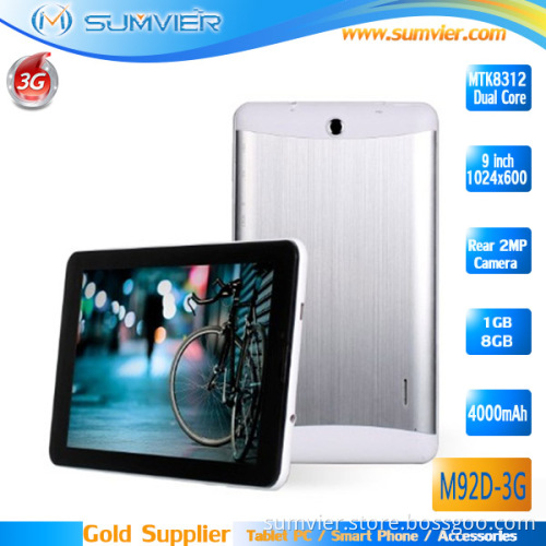 9inch 1024*600p Mtk8312 Dual Core Android 4.2 3G Tablet PC (M92D-3G)